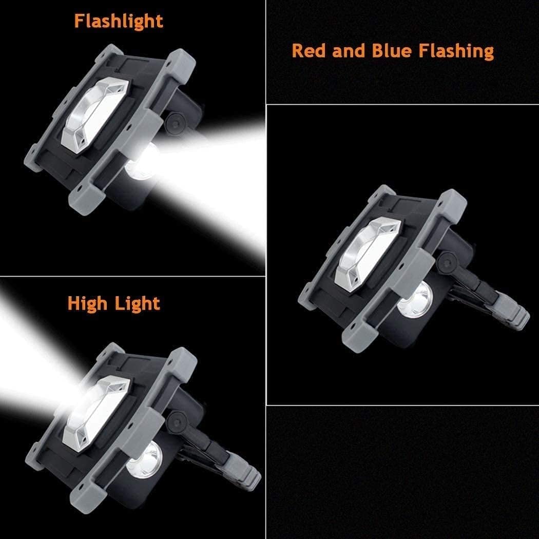 Latarka robocza 10W LED z możliwością ładowania, przenośne reflektory przeciwpowodziowe, wodoodporna zewnętrzna lampa kempingowa IP65, warsztat Oświetlenie miejsca pracy na budowie Power Ban