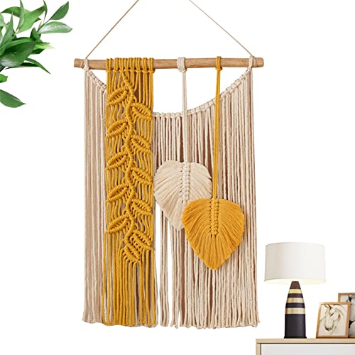 Rianpesn Tapiz Boho con Borla | macramé Bohemio Pared,Decoración tapicería Arte Bohemio Moderno para Adorno Pared casa