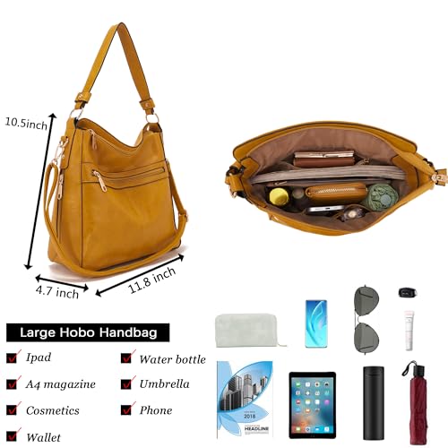 Image of Purses For Women Handbags And Wallet Set Large Hobo Crossbody Bag Ladies Purse Totes 4 PCS