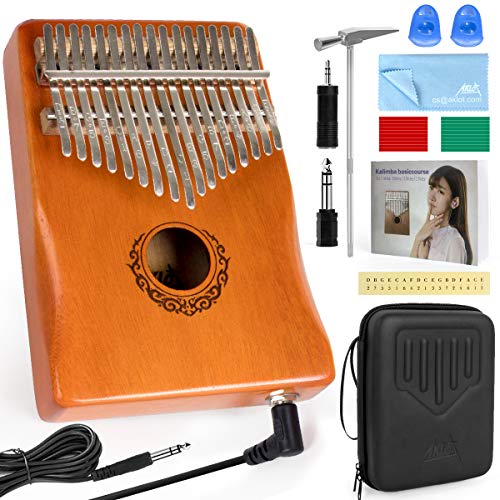 AKLOT 17 clés électriques Kalimba, EQ Kalimbas Thumb Piano Marimba avec micro intégré Kit de démarrage Kalimba… - Les Beatles, Paul McCartney, John Lennon, RIngo Starr, George Harrison AKLOT 17 clés électriques Kalimba, EQ Kalimbas Thumb Piano Marimba avec micro intégré Kit de démarrage Kalimba…
