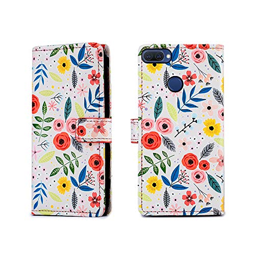 Image of Samsung Galaxy A50 Flip Case | Premium Leather Finish | with Card Pockets | Wallet Stand |Complete Protection Designer Flip Cover for Oppo A12 - Multicolor