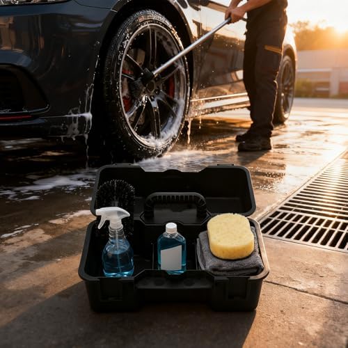 Hitburu Temizlik Malzemesi Sepeti | Taşınabilir Çok Amaçlı Ev Organizasyonu,Öğrenci Yurdu Duş Sepeti,Banyo Mutfak Yatak Odası Çamaşır Odası Yurt Üniversite Ev Bahçe Lavabo Araba Kamp At Bakımı İçin - Görsel 2