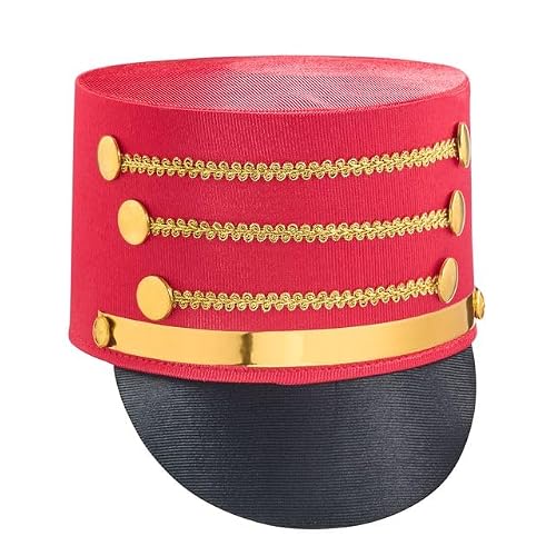 Dress Up America Marching Band Hat – Band Major Uniform Costume Accessory for Adults (White)