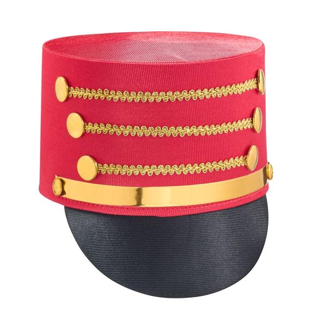 Dress Up America Marching Band Hat Band Major Uniform Costume Accessory for Adults (White)