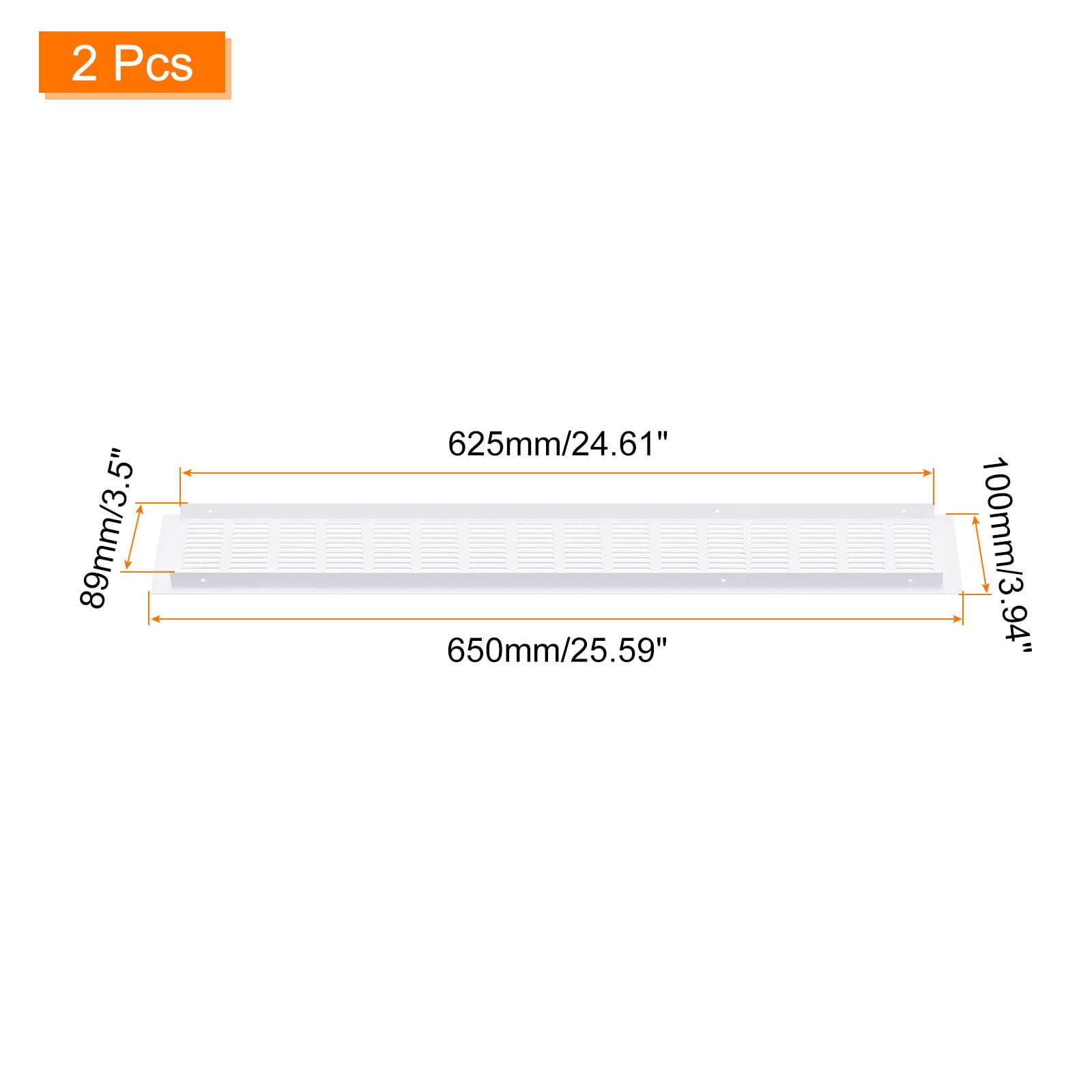 Sourcing Map Lüftungsgitter Aluminium – 150 X 60 Mm, 2 Stück, Für Schränke, Kleiderschrank, Schuhschrank