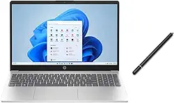 HP Laptop com tela sensível ao toque HD de 15,6 polegadas | Intel Core i5-1235U | Intel Iris Xe Graphic | HDMI| Prata | 8 GB de RAM | SSD de 512 GB | Windows 11 S | Pacote com caneta Stylus