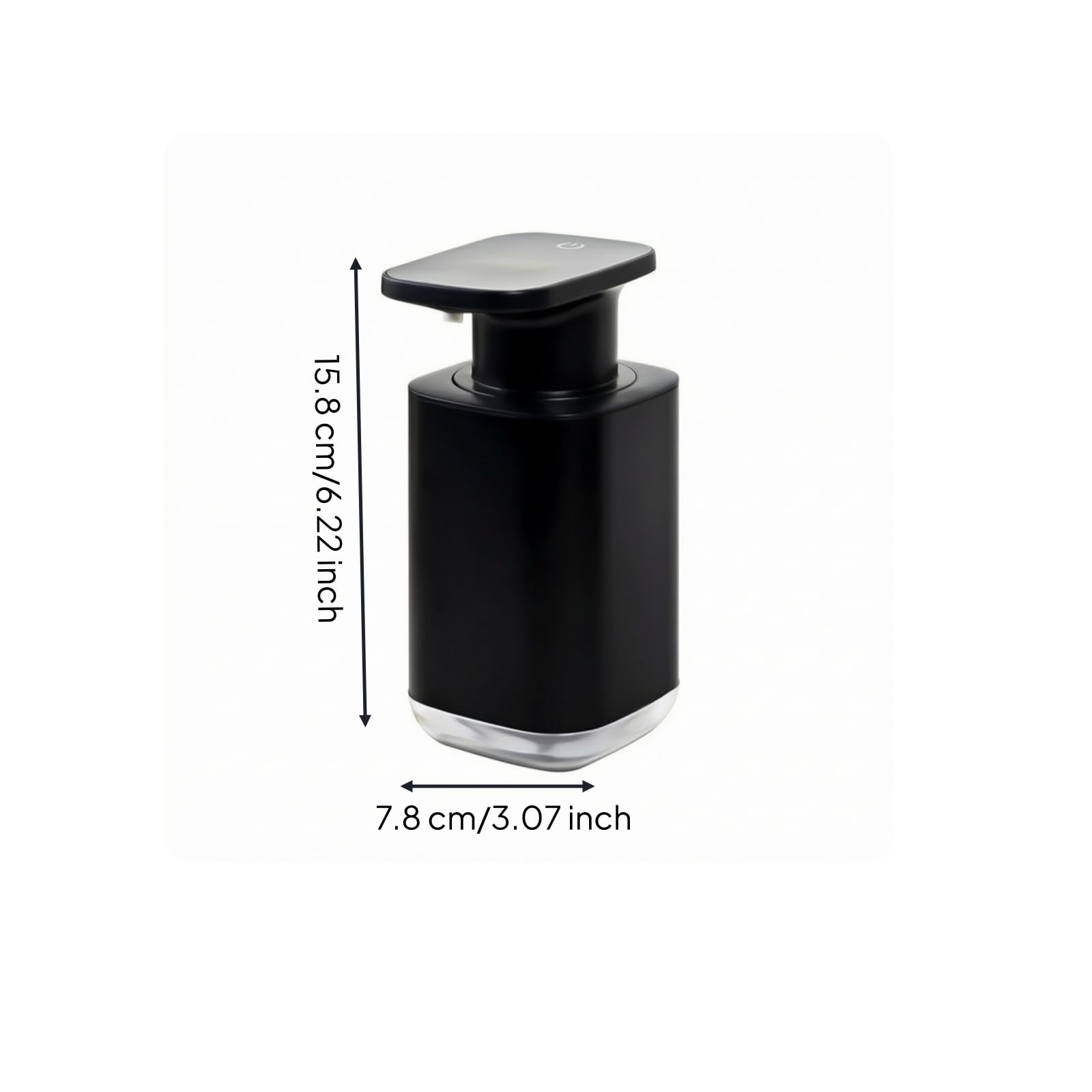 Dispensador Jabón Recargable, Negro