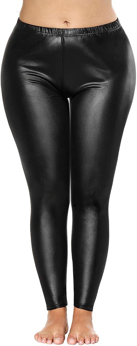 Pleather plus size pants Outlet