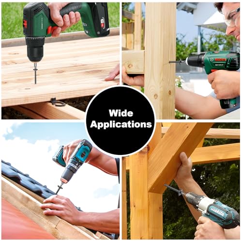 2-78 inch heavy-duty outdoor wood screws assortment fastener kit 50pcs star drive deck screws rust resistant timber screws for timberloglandscaping wood 14 x 2-7834 black