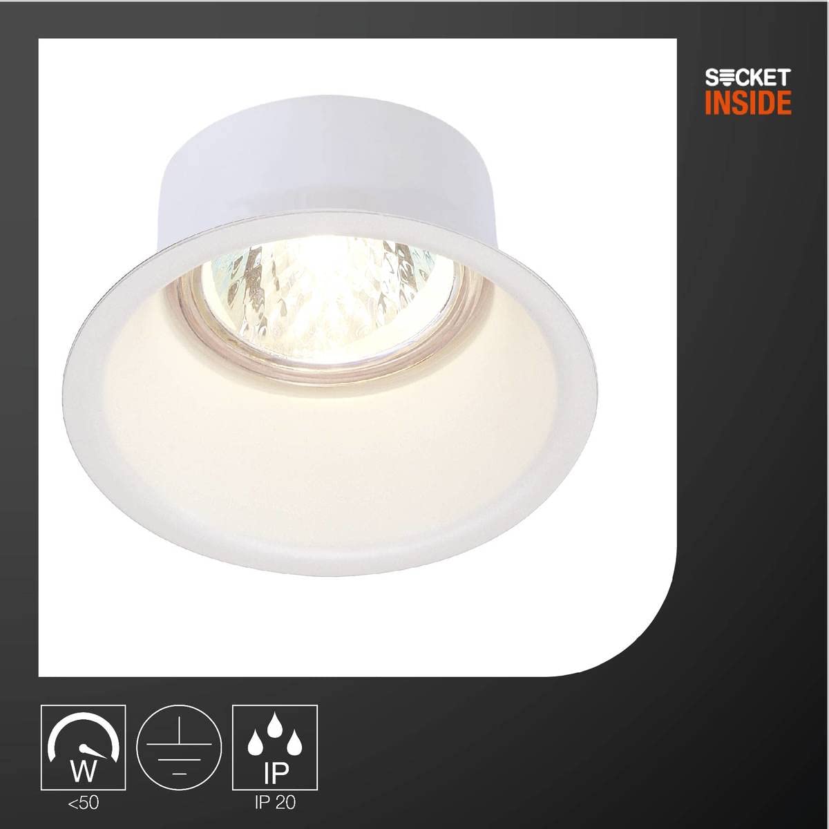 Construlita Lámpara LED Para Techo Empotrable, Interiores, 5.5W, 498