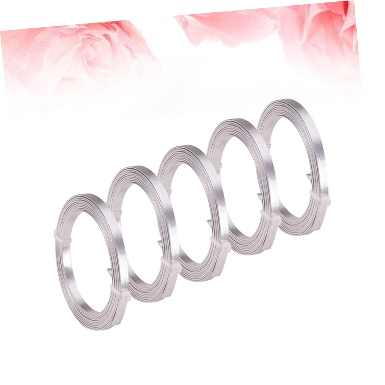NUOBESTY 15rollen Flache Aluminiumdraht Flexibler Schmuckdraht Für Ohrringe Armbänder Und Bastelarbeiten Langlebiges Bastelzubehör Aluminium