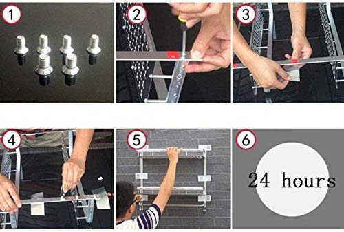 Almacenamiento de baño de pared con estante de secado resistente 5