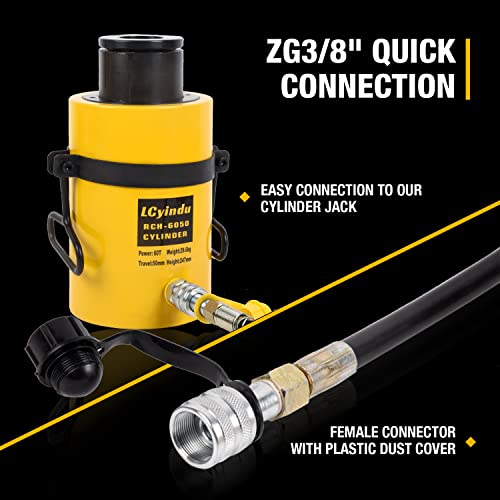 Image of Manual Hydraulic Hand Pump 1500cc 10000Psi Portable Hydraulic Cylinder Single Acting for Separate Type Hydraulic Tools, Hydraulic Lifting Pump, CP-700D