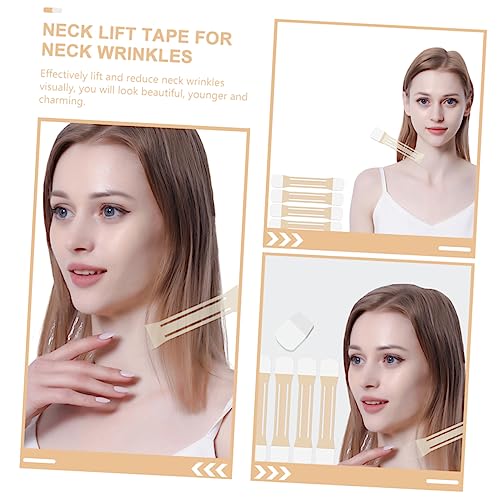 TEHAUX 8 Peças Adesivos Para Levantamento De Pescoço Fita Elástica Para Levantamento De Pescoço Ades