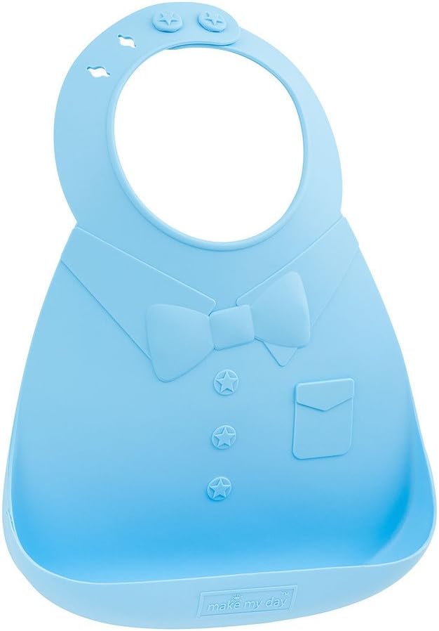Make My Day Soft Silicone Baby Bib (Bowtie)