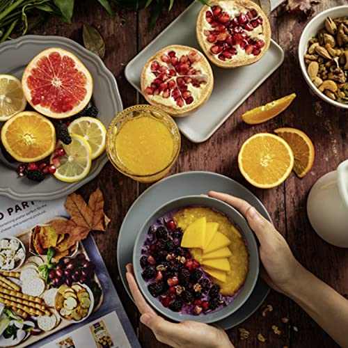 Wheat Straw Bowl Sets,6 Pcs Unbreakable Cereal Bowl 36 Oz,Microwave And Dishwasher Safe Bowls,Soup Bowl Sets Bpa Free Eco Friendly Bowl For Serving Soup,Oatmeal And Salad （Black Grey） #TOP7