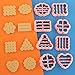 MIANXIAOXIN 8 Piece Cute Jam Sandwich Biscuit Cookie Cutters Flower,Star Shape Cookie Molds Cartoon Fun Biscuit Moulds(All-in-one Biscuit,8)
