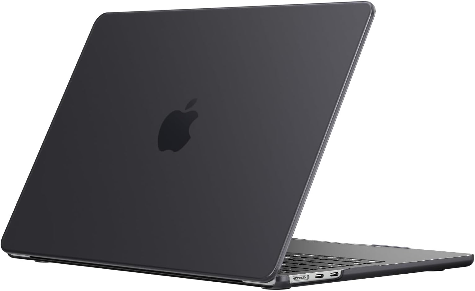EooCoo Case Compatible with New Apple MacBook Air 15 inch 2026 2025 2024 2023, M4 A3241 M3 A3114 M2 A2941 with Touch ID, Mac Air 15.3 Laptop Protective Plastic Hard Shell Cover, Matte Surface, Black