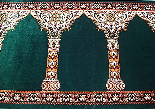 Image of Sifa Carpet Hand Washable Zanamaz Prayer Carpet for Masjid(Mosque) - 4x40 Feet Green Color