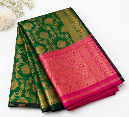 Sari Kuthir pink maheshwari silk saree – image 4