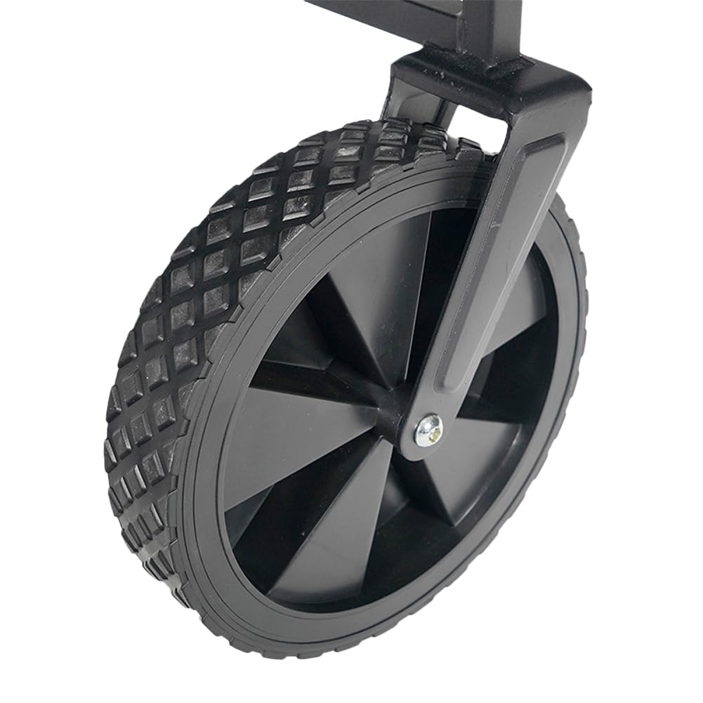 MUWO Carro plegable de 90 x 52 x 55 cm, carro de mano para un transporte cómodo con hasta 100 litros de volumen, soporta hasta 110 kg y ruedas delanteras giratorias 360° (azul/negro)