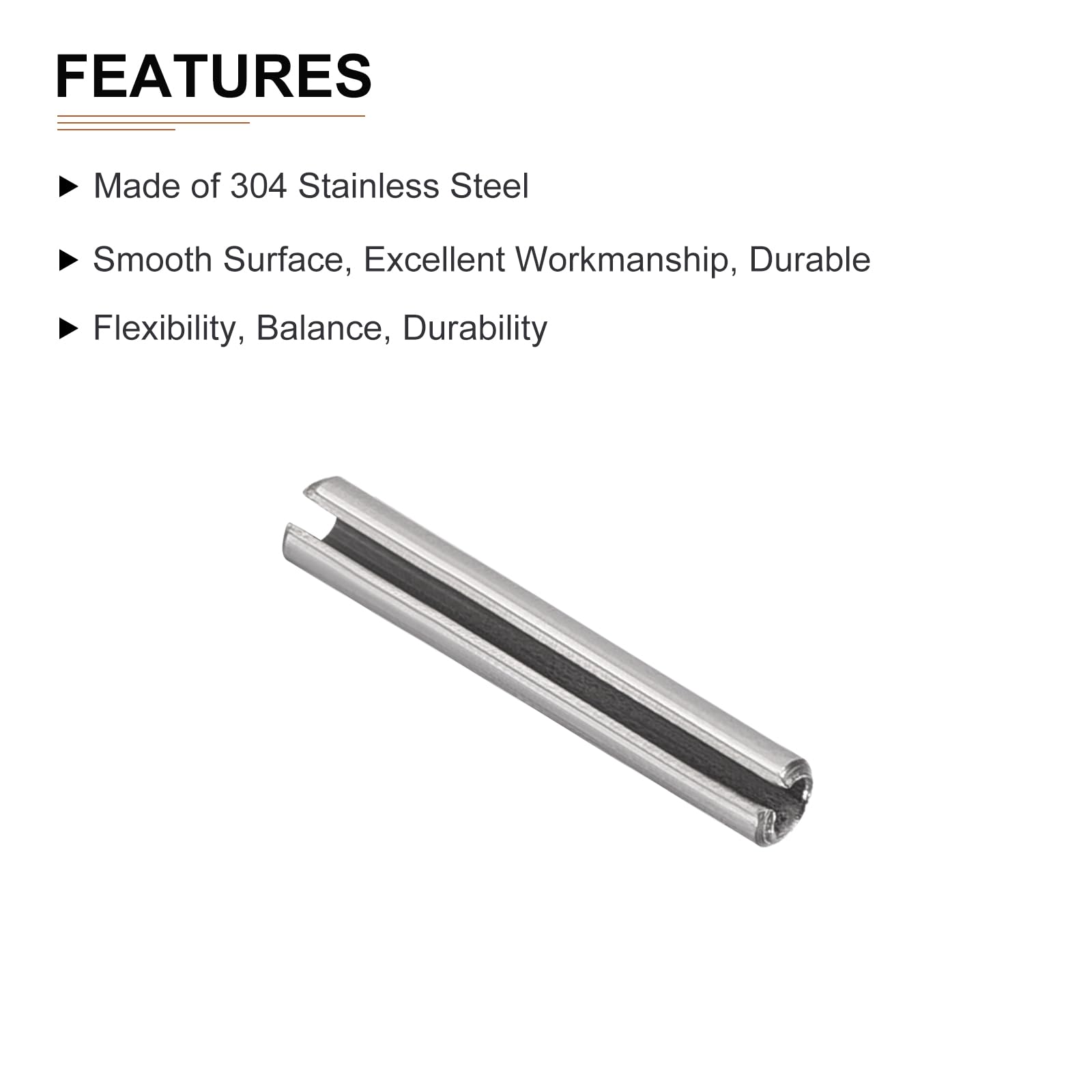 DTGN 2mmx16mm(DxL) Slotted Spring Pin, 50Pack, Good for Home Machine Fastener - Image 3