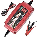 Unocho Cargador de batería y mantenedor automático de 12V 5A inteligente para baterías de ciclo profundo de coche, barco, cortacésped, marina y ácido...