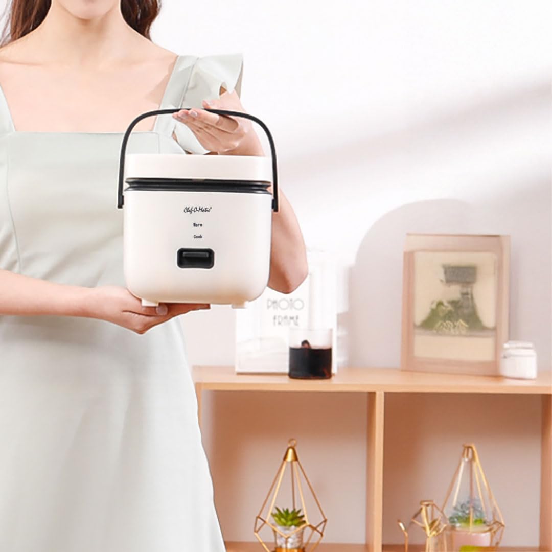 Pentola per riso Multi Cooker Portatile -1,2L- Vaporizziera elettrica, Spegnimento automatico | Cucina pasta, zuppe, stufati, ramen, pesce | Funzione mantieni caldo | Ideale per 1-2 persone