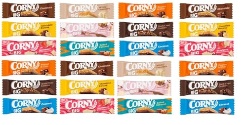 24 Corny Big Müsli Riegel a 40-50g Mix Mischpaket verschiedene Sorten + Space Riegel von Onlineshop Bormann 1200 g