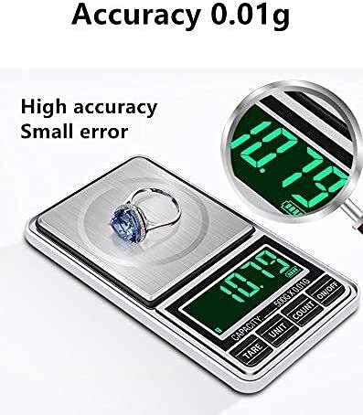 Báscula digital de bolsillo portátil precisión 0.01g 500g miniatura 6
