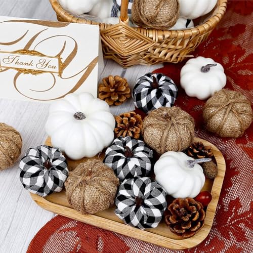 12 Pcs Fade Resistant Durable Weather Resistant Autumn Foam Pumpkins - image 2
