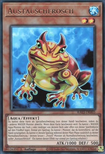 Austauschfrosch (V.2) RA03-DE005 Ultra Rare Deutsch Boosterfrisch 1. Auflage - Quarter Century Bonanza - mit ReCollectibles-Versandschutz - für Yu-Gi-Oh!