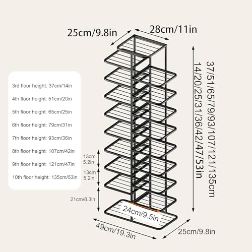 Zapatero vertical metálico para solucionar la falta de espacio 2