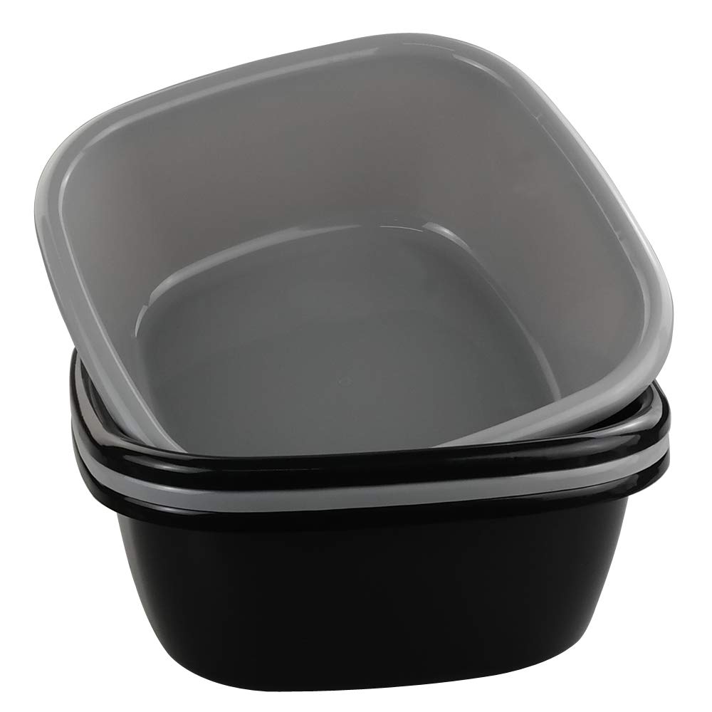 Vababa Plastic 12 Quart Wash Basin, Set of 4