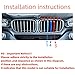 VaisbyTown Automotive Grill Inserts for BMW X5 F15 2014-2018 and X6 F16 2015-2019 7-Beam,(NOT for series Dual-Beam) Front Grille Accessories