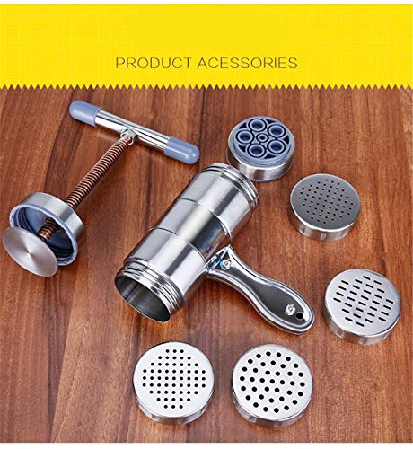 Torchio Pasta Manuale Con 5 Trafile - Made In Italy Per Spaghetti, Maccheroni, Bucatini - Foto 11