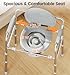 Soundfuse 3 in 1 Bedside Commode Chair, Sturdy Dual-Crossbar Support, 350 Lbs Weight Capacity, Bedside Commode for Seniors with 7.5Qt Bucket, Portable Potty Chair for Adults, Silver