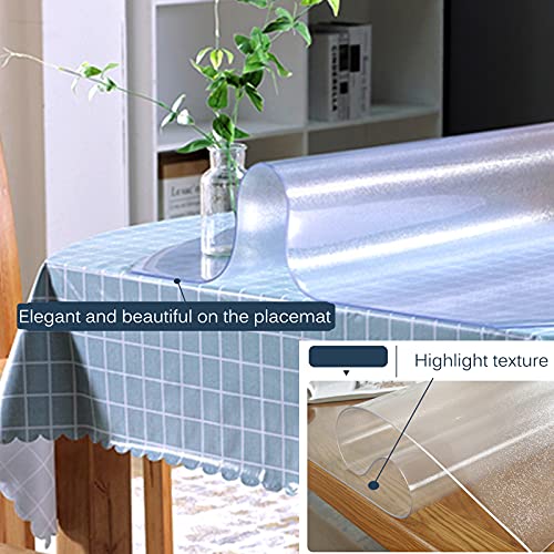 Nappe en verre souple mat transparent rectangle 1,2mm pour table - 5
