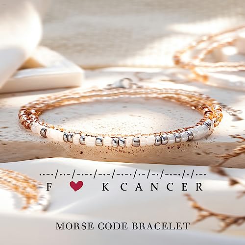 Morse Code Bracelets for Women, Inspirational Funny Bead Wrap Bracelets Gifts for Best Friends Sister Her Women Female4