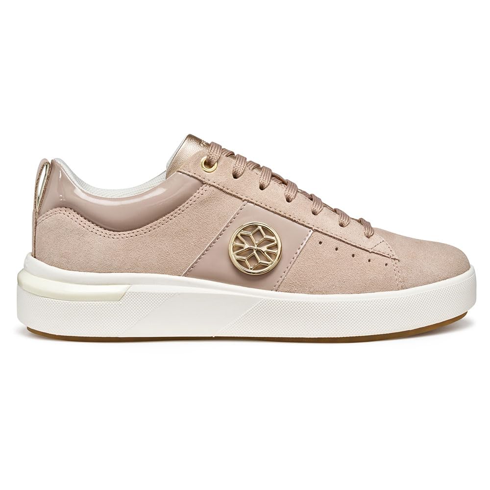 Geox Women's D Dalyla Trainers, Beige, 5 UK
