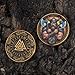 Viking & Norse Mythology 3D Challenge Coin - 1.574 Inch Color Zinc Alloy Collectible - Dual-Sided Design with Valknut & Warrior