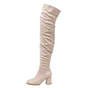 【U LAN】Side pocket long boots Amazon.com | YING LAN Over The Knee High Boots For Women