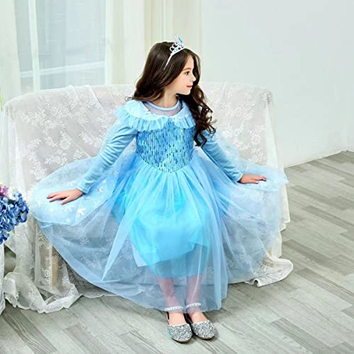 Dzyoleize Elsa Princess Vestir Roupas para Meninas Festa de Aniversário de Natal Cosplay Traje de Na