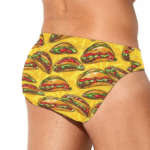 Mexican Tacos Novelty Men's Brief Swimwear Pants Swimming Trunks Beach Shorts Underwear3