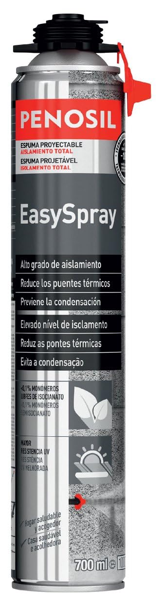 Kit Profesional de Espuma de Poliuretano, 6 Botes de Espuma Proyectable 700ml, Pistola Aplicadora S1, Limpiador de Espuma, con Llavero de Regalo