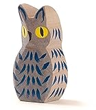 Ostheimer Figurine Wooden Owl Blue, 1 EA
