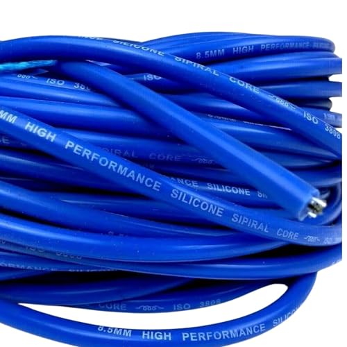 ACC Parts HT Ignition Blue Lead Cable – 1 Metre – 8.5mm High Performance Spiral Core Wire – Superior Spark Suppression & Engine Reliability – Universal Spiral Core Lead Upgrade