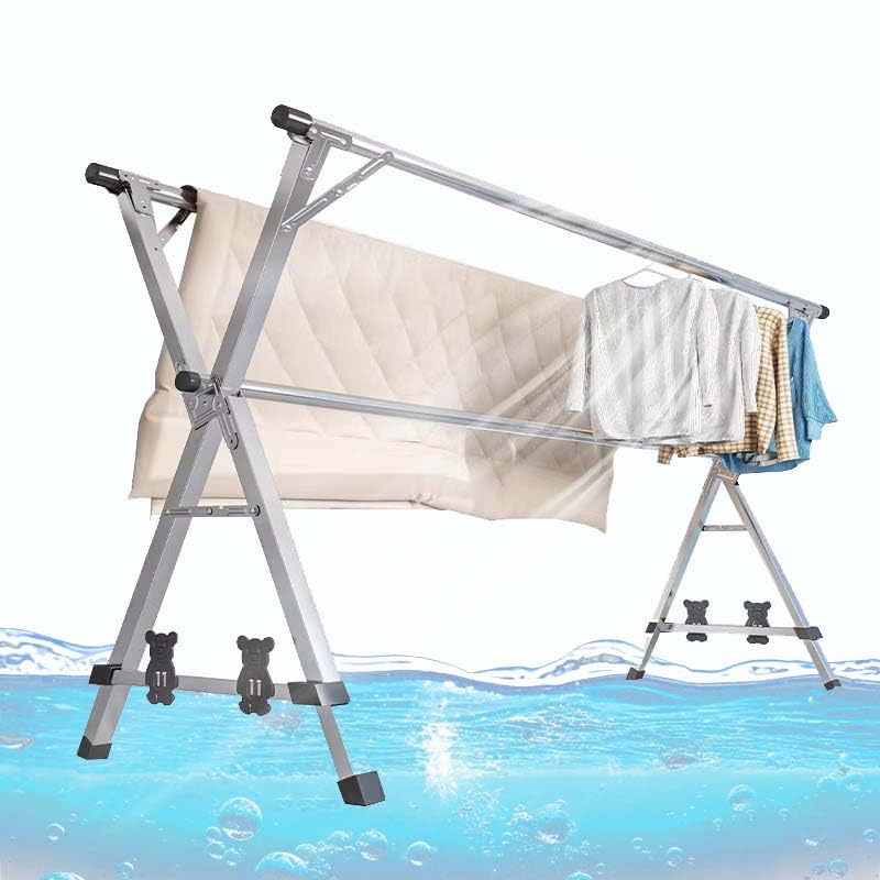 Étendoir à linge pliable 239 cm robuste et portable sans montage requis