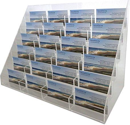 SourceOne Premium 24 Pocket Counter top Business Card Holder Commercial