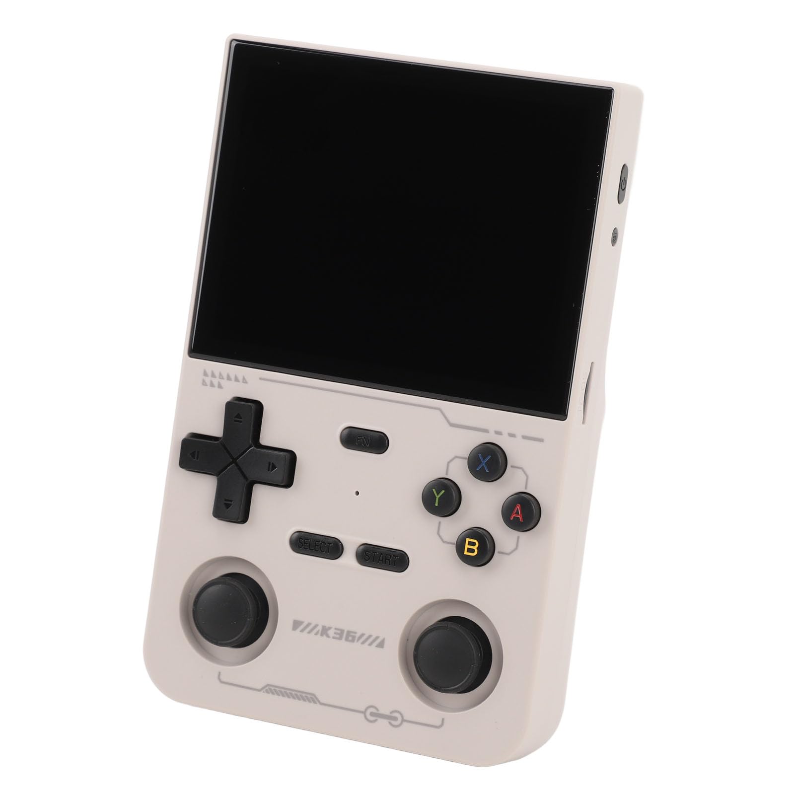 Konsola do Gier z Ekranem 3,5 Cala, Przenośna Konsola do Gier z Podwójnym Joystickiem, Kolorowy Ekran IPS HD, Procesor Czterordzeniowy, Bateria 3500 MAh (WHITE)
